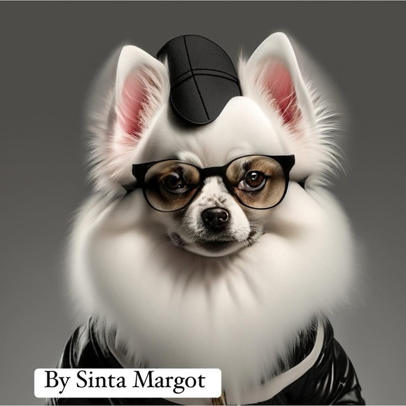 HANDCRAFTED Digital art of a pom pom fashionista by me quality color print NWT - Picture 1 of 9